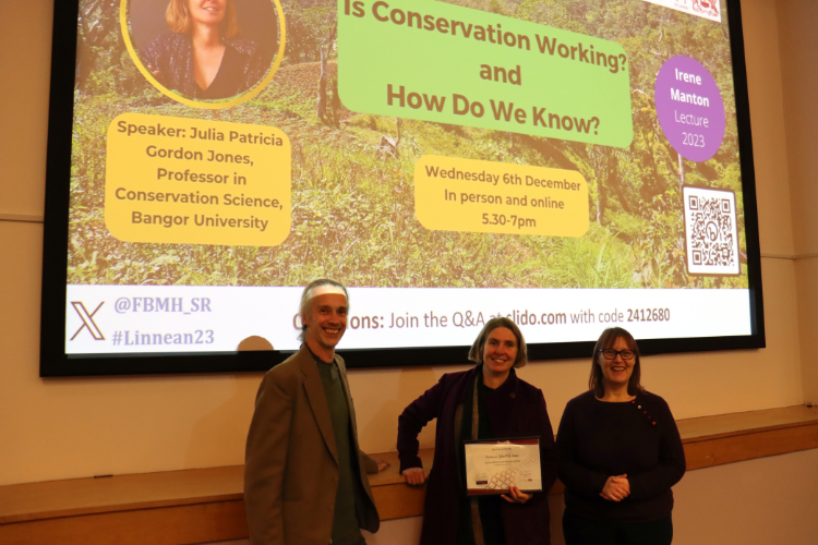 Irene Manton Linnean Society Annual Lecture 2023 – ‘Is conservation working and if so how do we know’