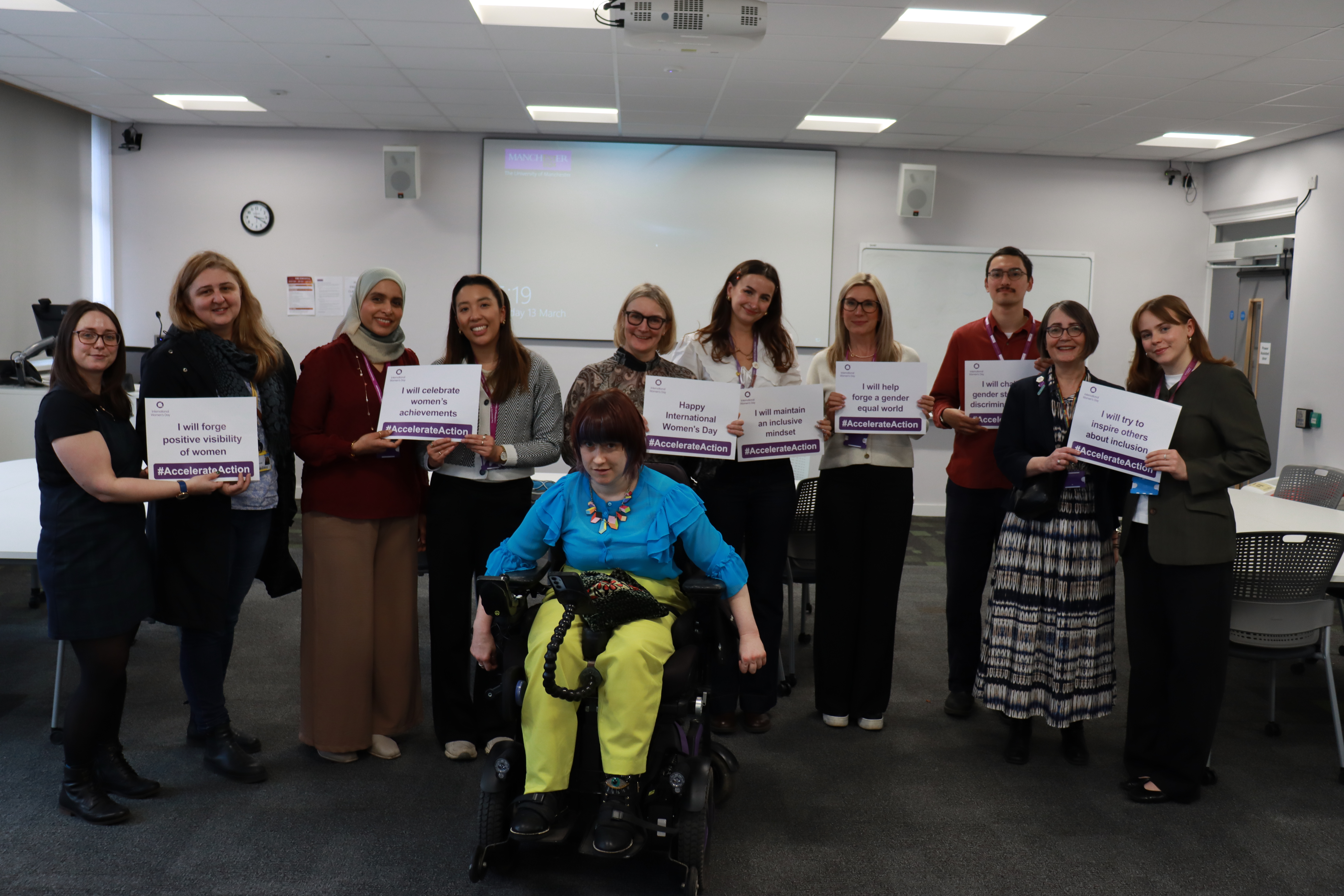 The SR team and Dr. Claire Malone at the IWD event