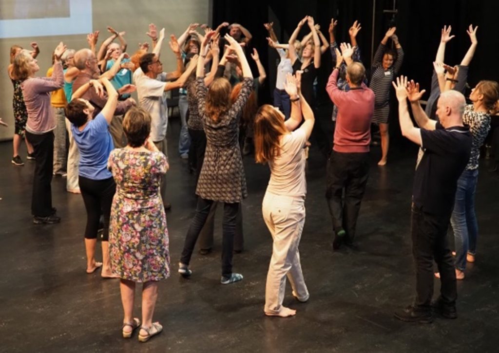 Participants in a movement session