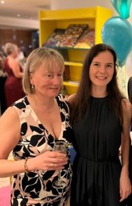 Joanne Ward (NF2er, NF2 parent and COO of NF2 BioSolutions UK) with Grace Gregory (NF2 BioSolutions UK PhD student and Charity Trustee)