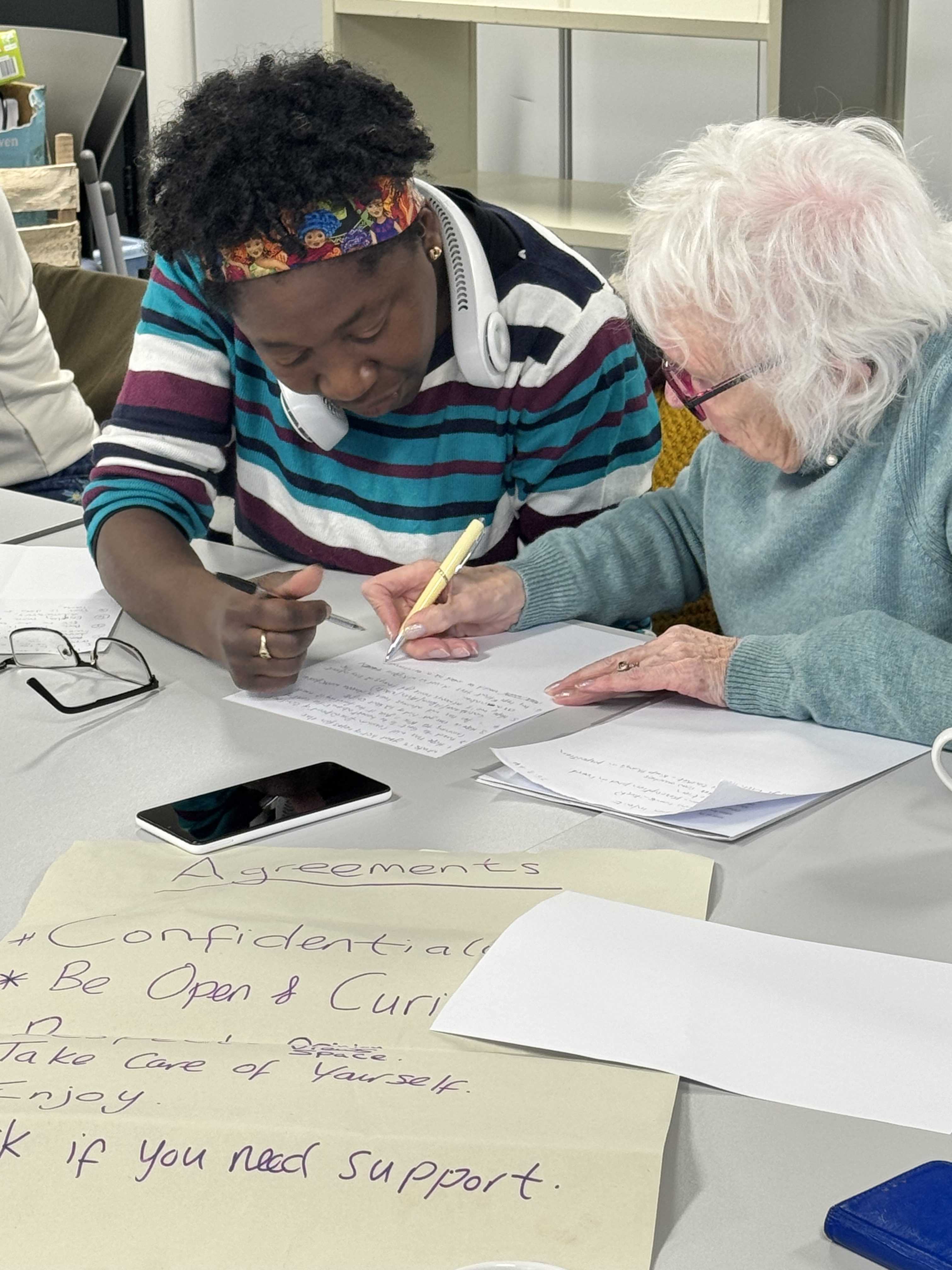 WORKING TOGETHER Attendees working together for VONHS