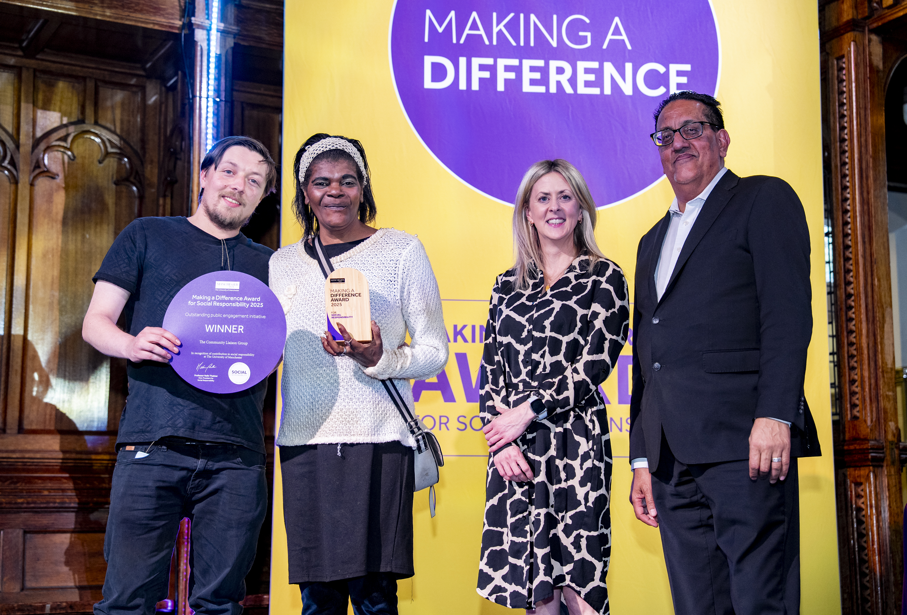 The team at the Making a Difference Awards ceremony