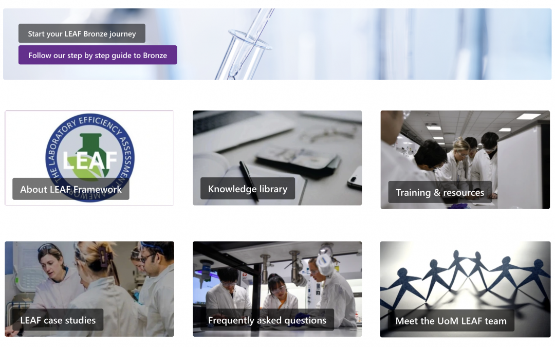 New LEAF SharePoint Site: University-wide resource for contacts, resources and case studies