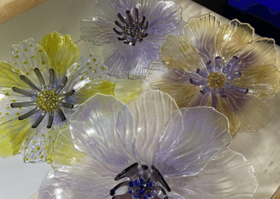 Purple Glass Flowers