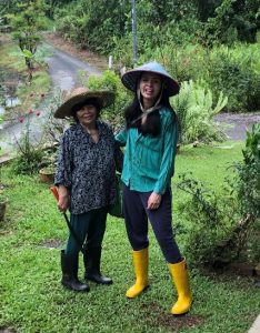 Pictured with my Sumuk after collecting fruit from our land – still smiling despite the heat and exhaustion!