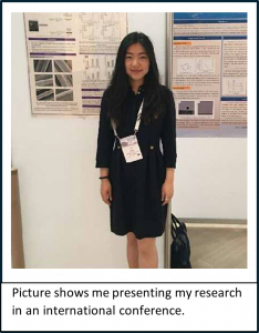 Dr Lei Zeng presenting their research at an international conference.