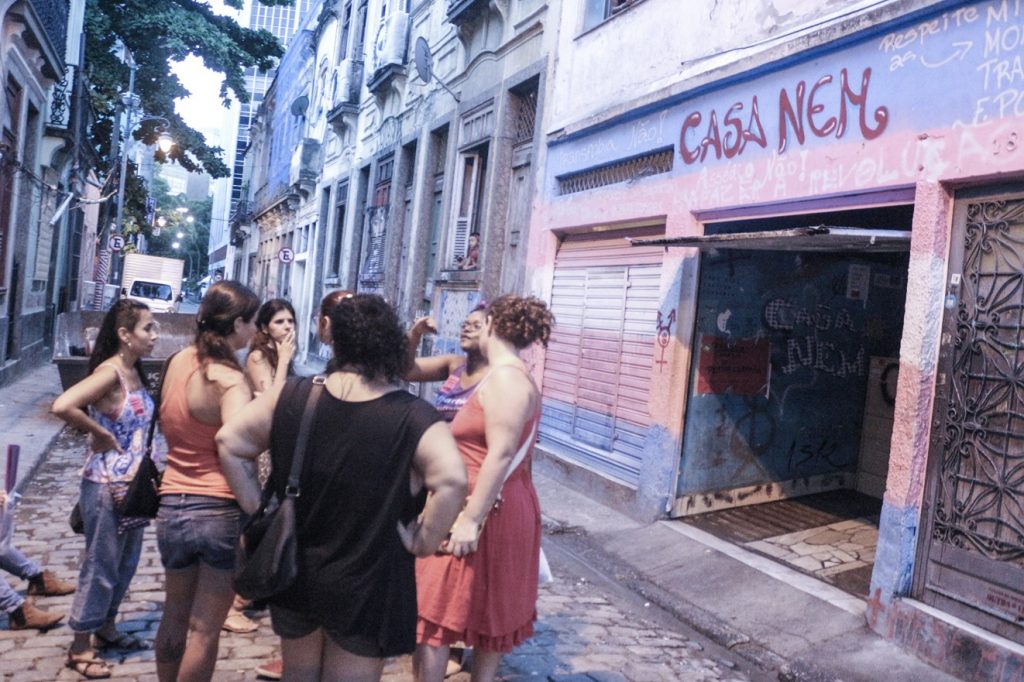 Casa Nem, an informal safe house for vulnerable transgender and other LGBTIQ+ people in Rio de Janeiro, has been an important source of community support during the pandemic. Photo credit: Mídia NINJA, 7 March 2017.