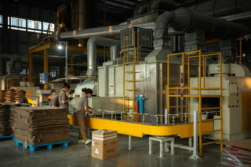 Workers on a manufacturing production line in Wenzhou, Zhejiang, China.